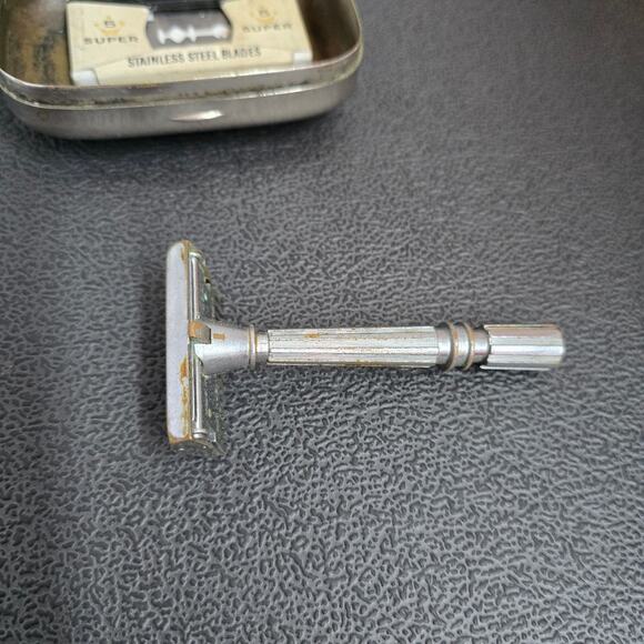 Antique Sterling Silver Gillette Shaving Kit – Vintage Collectible Grooming Set - Picture 4 of 7